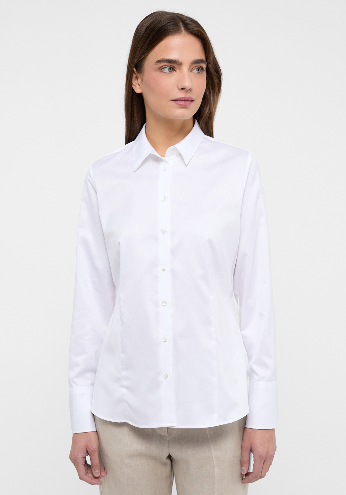 ETERNA dames blouse modern classic, wit ETERNA dames blouse modern classic, wit